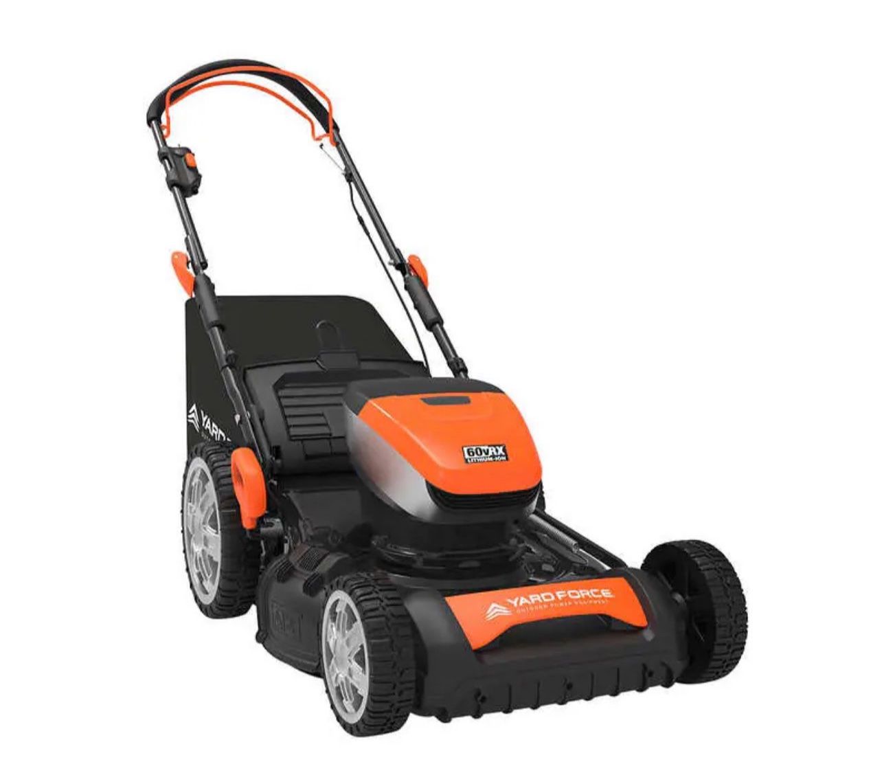 Yardforce 60v Self-Propelled Mower with 2 4Ah Batteries, Rapid Charger