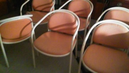 Metal and cloth chairs