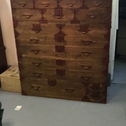 Antique 3pc Dresser 16 Drawers
