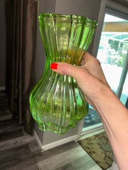 Vintage MCM glass vase flared rim
