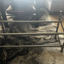 Adjustable Silver Shoe Rack 24”-45” Longest Great Condition  