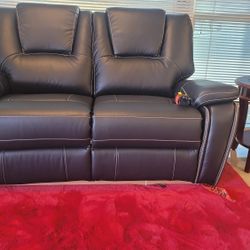 Brand New Power Recliner With Faux Leather Material. Please Read Details And Pictures 
