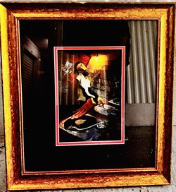 Framed Glass And Matted The Dj By Justin BUA OFFICIAL LICENSED PRINT SIGNED 