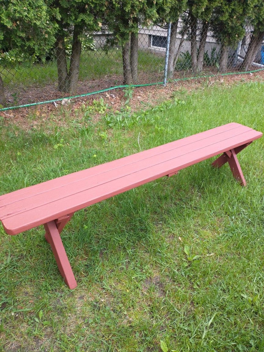 Vintage Redwood Bench