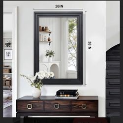 Brand New Black Wooden Mirror 
