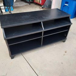 Electronics TV Stereo Cabinet Table Shelf Black