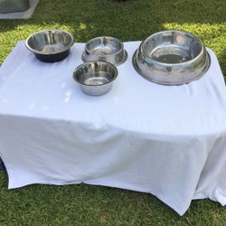 Platos Para Perros De Stainless  Steel   10” ,8.5 “, 7” .