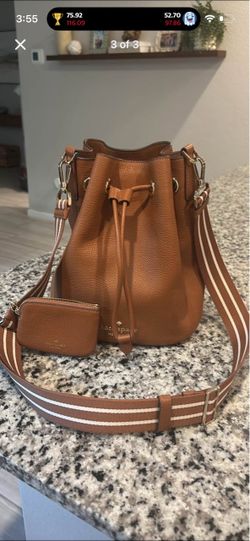 Kate Spade Leather Bucket Bag with Wristlet