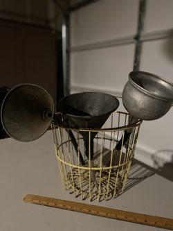 Vintage Oil Funnels Great For Succulents  