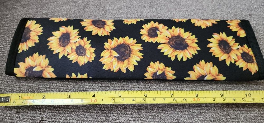 2 Sunflower Seat Belt Pads Covers Straps Velcro Closure SHIPPING AVAILABLE