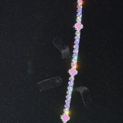 4 mm Pink Clover tennis Bracelet 