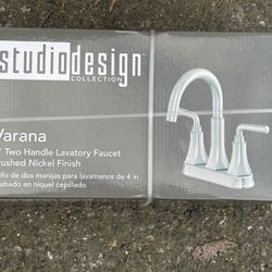 Studio Designs Varana 4" Two Handle Center Set Faucet Brushed Nickel