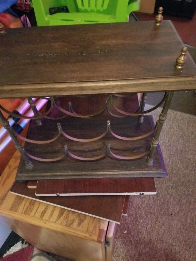 Wine Rack Wood Top Sturdy