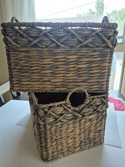 Wicker baskets 18x11x11