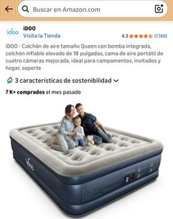 Colchón inflable en perfecto funcionamiento.