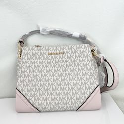 Michael Kors Nicole Vanilla/Pink Blush Crossbody 