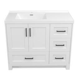 White Vanity Cabinet 42 in W x 21.5 in SBE42BW