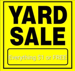 Everything $1 or Free Yard Sale