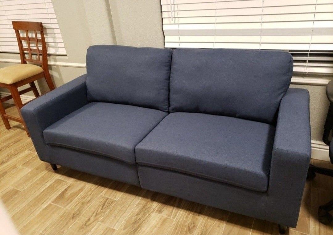 Blue Couch 75in Wide