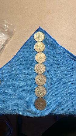 Lot of 7 Mexican Peso Coins