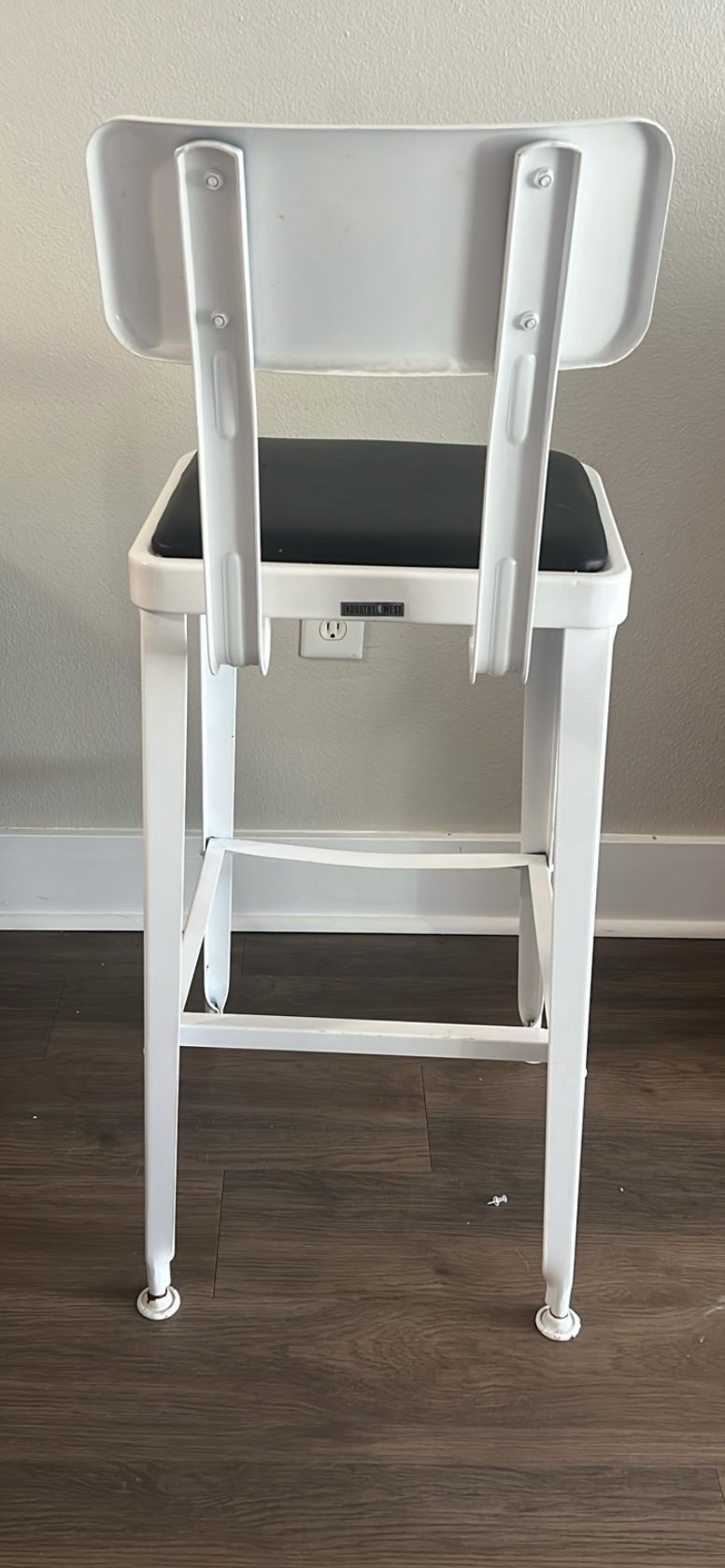 White Metal Bar Stool