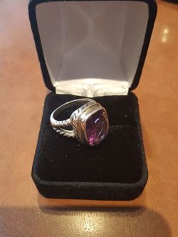 Sterling silver amythist ring