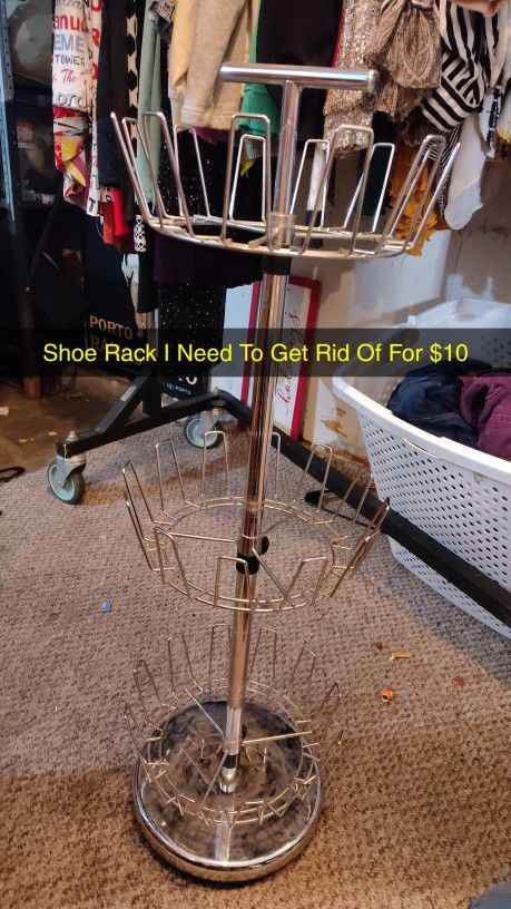 Metal Spin Shoe Rack 