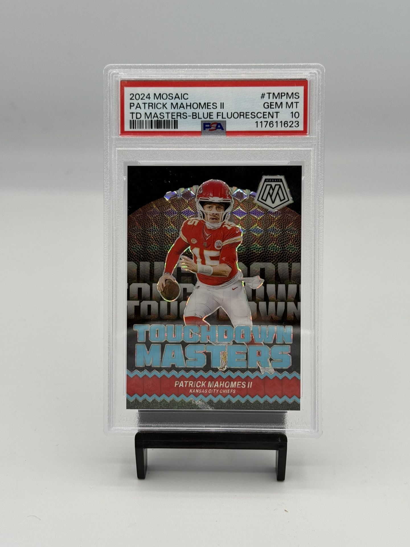 2024 Panini Mosaic Touchdown Masters Tmpms Patrick Mahomes Blue Fluorescent 5/15
