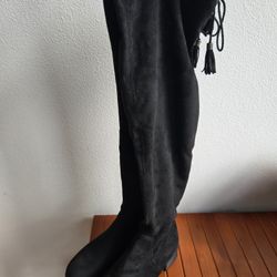 Knee-high Boots Suede Size ~7.5-8