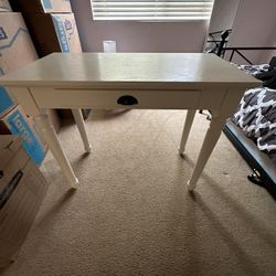 Pottery Barn White Real Wood Desk 
