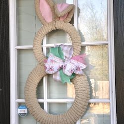 Custom Easter Bunny Wreath