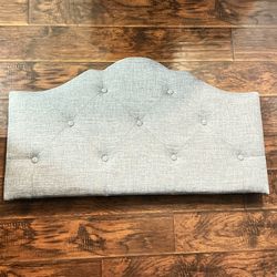 Modern Grey Tufted Fabric Headboard