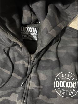 Dixxon Men's Gray Camo Hooded Full Zip Hoodie w/ Pockets XL Regular