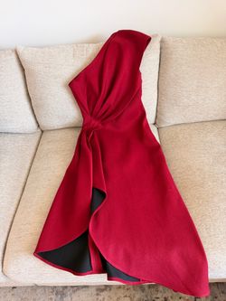 Red dress.