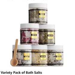 Epsom Bath Salts Gift Basket Set, Relaxing Self Care