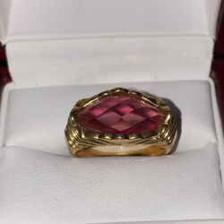 Ring 💍 With Red Stone Size 7, Not Gold $20