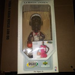 LeBron James Bobblehead And  Rookie Card. 