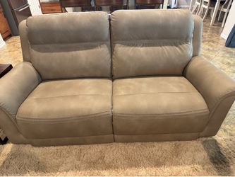 Leather couch and loveseat