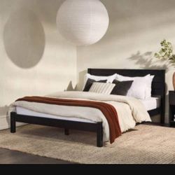 New Sturdy Solid Wood Full Size Platform Bed - Espresso Finish(New In A Box)