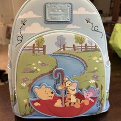 Loungefly Disney Winnie the Pooh Umbrella Scene Mini Backpack Tigger Piglet New