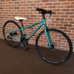 NEW 2025 XS KHS VITAMIN A LADIES LUCITE MINT GREEN 14 SPEED FITNESS HYBRID ROAD BIKE