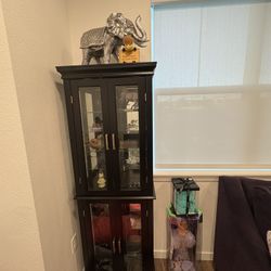 Black glass cabinet stand 