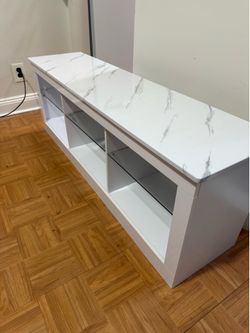 Marble TV Stand (White) Pre-Loved