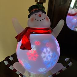 Snowman Rotating Light Decor