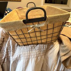 BASKET 20"w x 15 3/4"deep x 8 1/2"tall; cross streets are Arapaho & Waterview