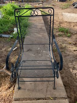 Vintage rod iron rocking chair