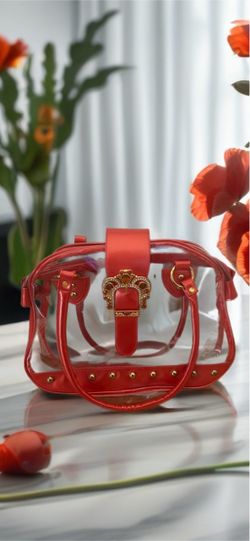 Red tote bag
