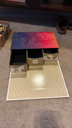 Charizard box from sword and shield with sleeves and a promo