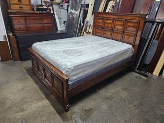 Queen bed and mattress