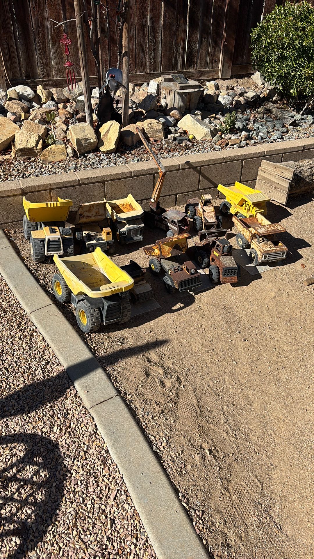 10 Antique Tonka Trucks don’t wanna sell them one at a time I want them all together, so only collectors and serious customers